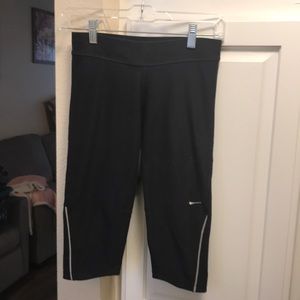 Nike black dri fit running capris